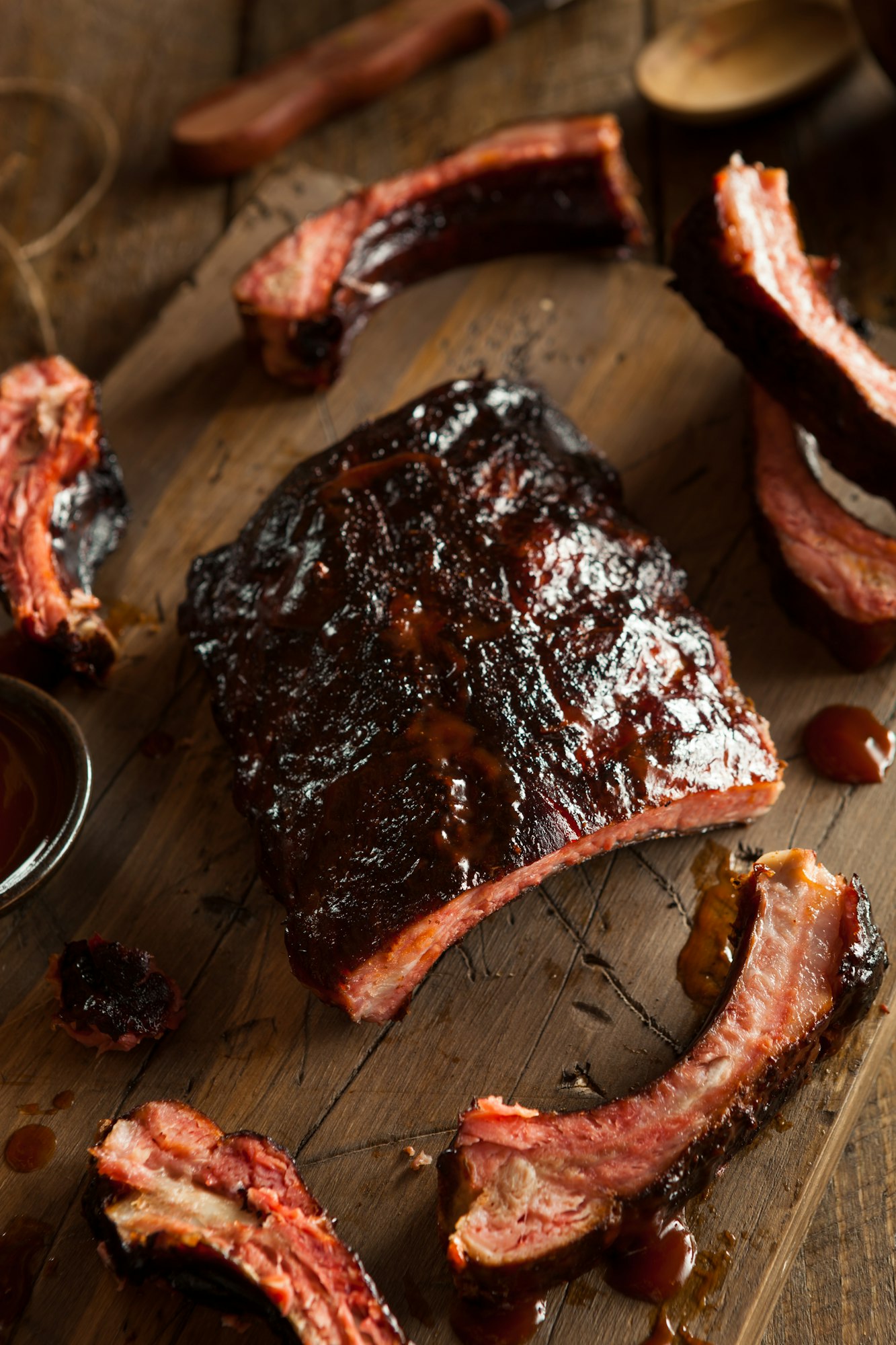 Homemade Smoked Barbecue Pork Ribs