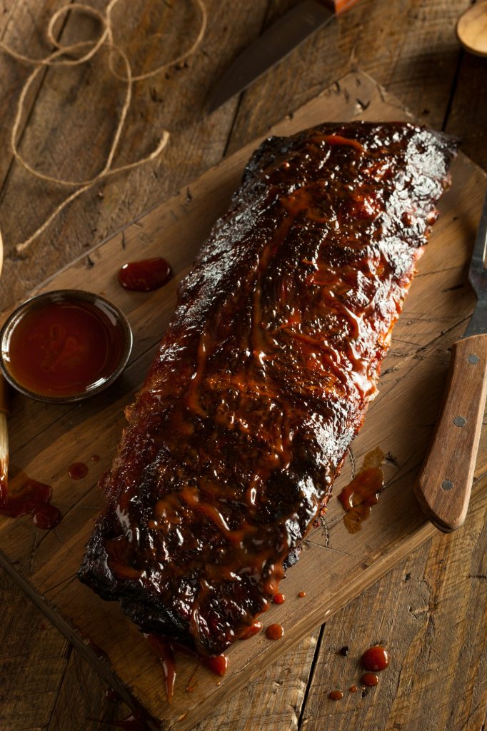 Homemade Smoked Barbecue Pork Ribs