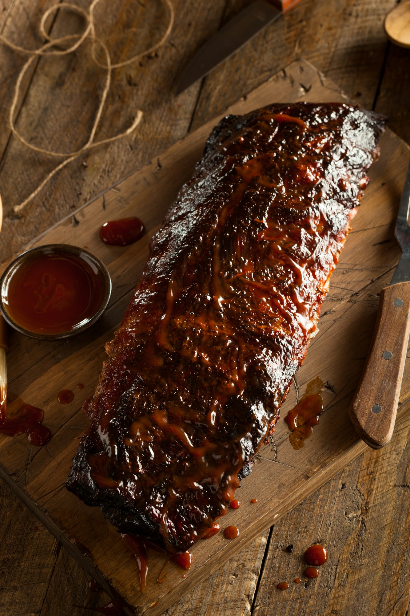 Homemade Smoked Barbecue Pork Ribs