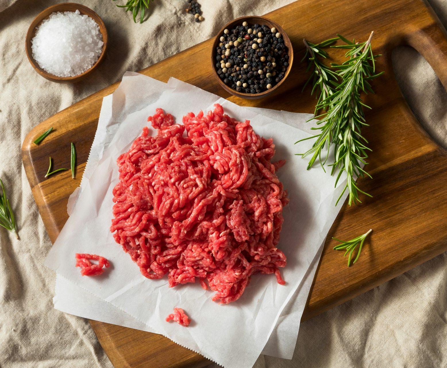Raw Organic Red Ground Minced Beef